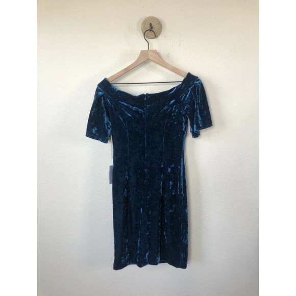 Eliza J Off The Shoulder Velvet Dress Size 2 - Picture 8 of 12